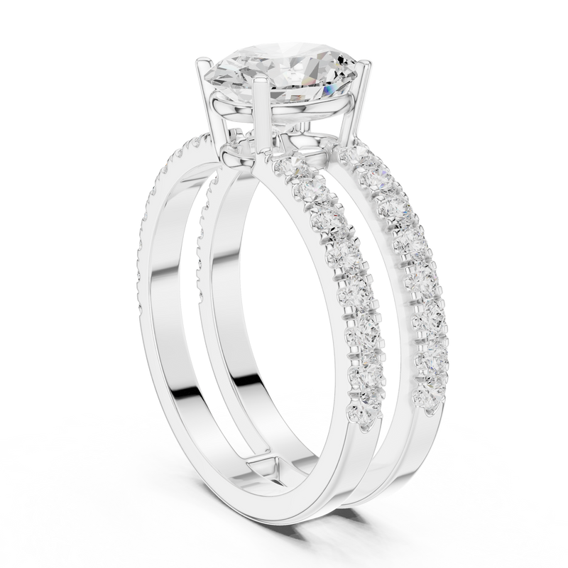 Ladies Ring DDLR-1060@7 - White Gold - Image