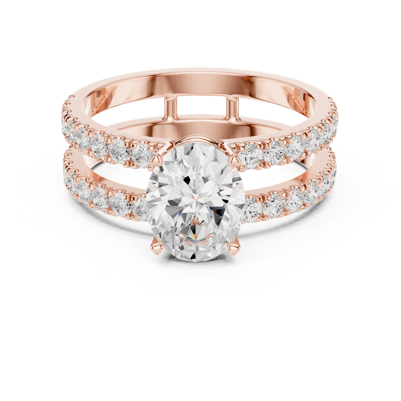 Ladies Ring DDLR-1060@7 - Rose Gold - Image