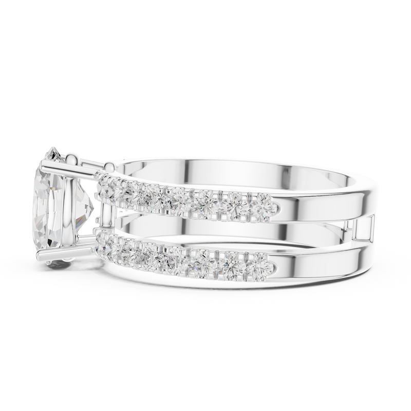 Ladies Ring DDLR-1060@7 - White Gold - Image