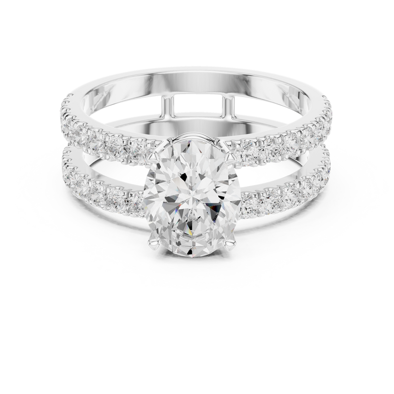 Ladies Ring DDLR-1060@7 - White Gold - Image