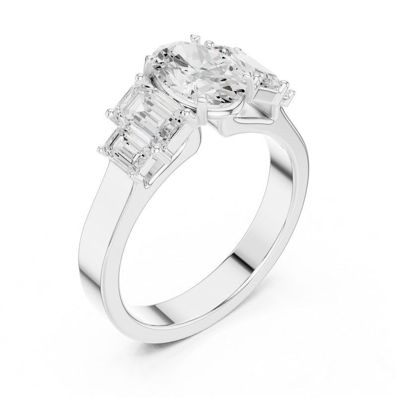 Ladies Ring DDLR-1063@7 - White Gold - Image