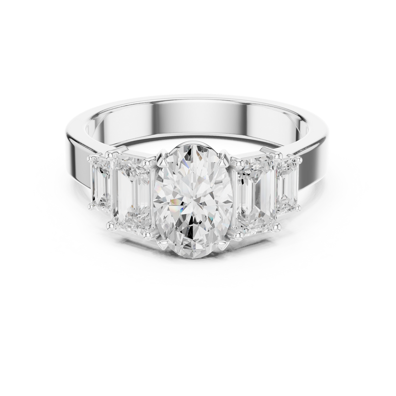 Ladies Ring DDLR-1063@7 - White Gold - Image