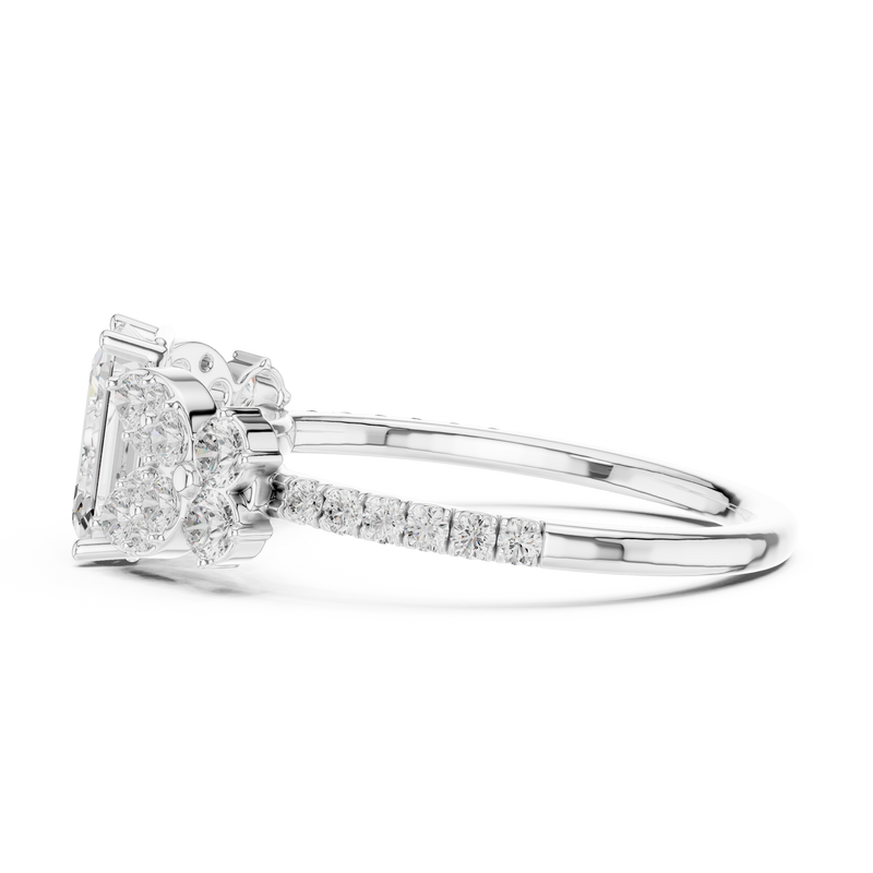 Ladies Ring DDLR-1069@7 - White Gold - Image