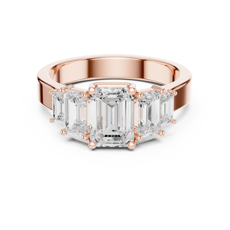 Ladies Ring DDLR-1074@7 - Rose Gold - Image