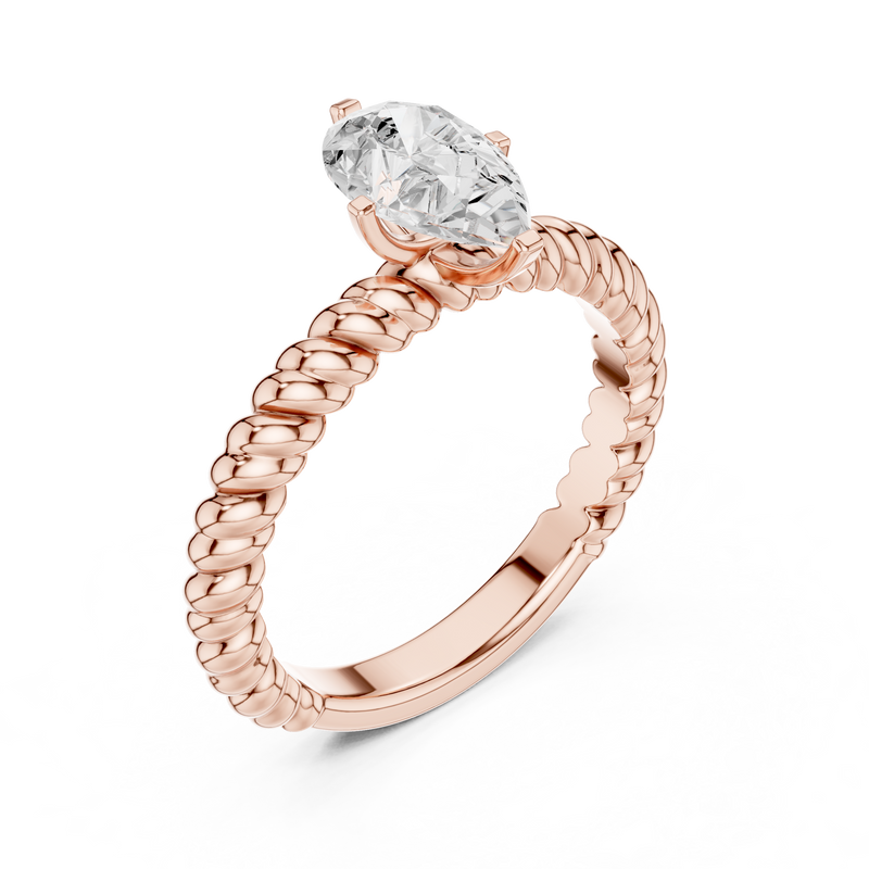 Ladies Ring DDLR-1081@7 - Rose Gold - Image