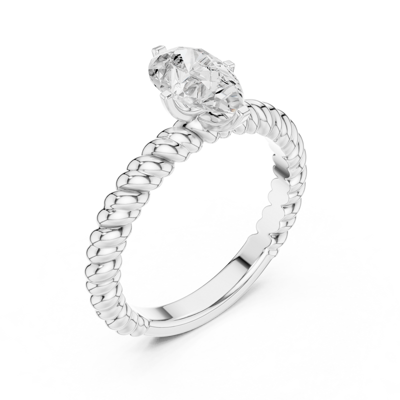 Ladies Ring DDLR-1081@7 - White Gold - Image