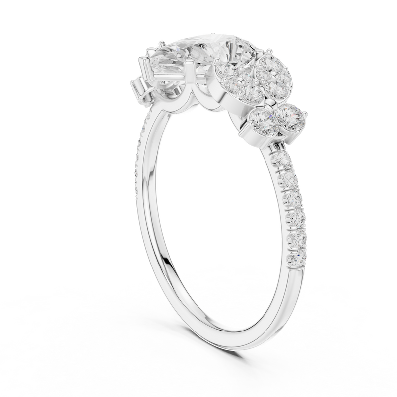 Ladies Ring DDLR-1083@7 - White Gold - Image