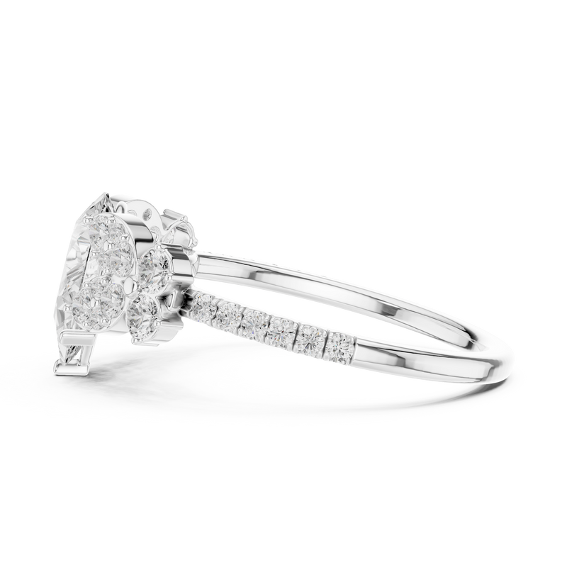 Ladies Ring DDLR-1083@7 - White Gold - Image