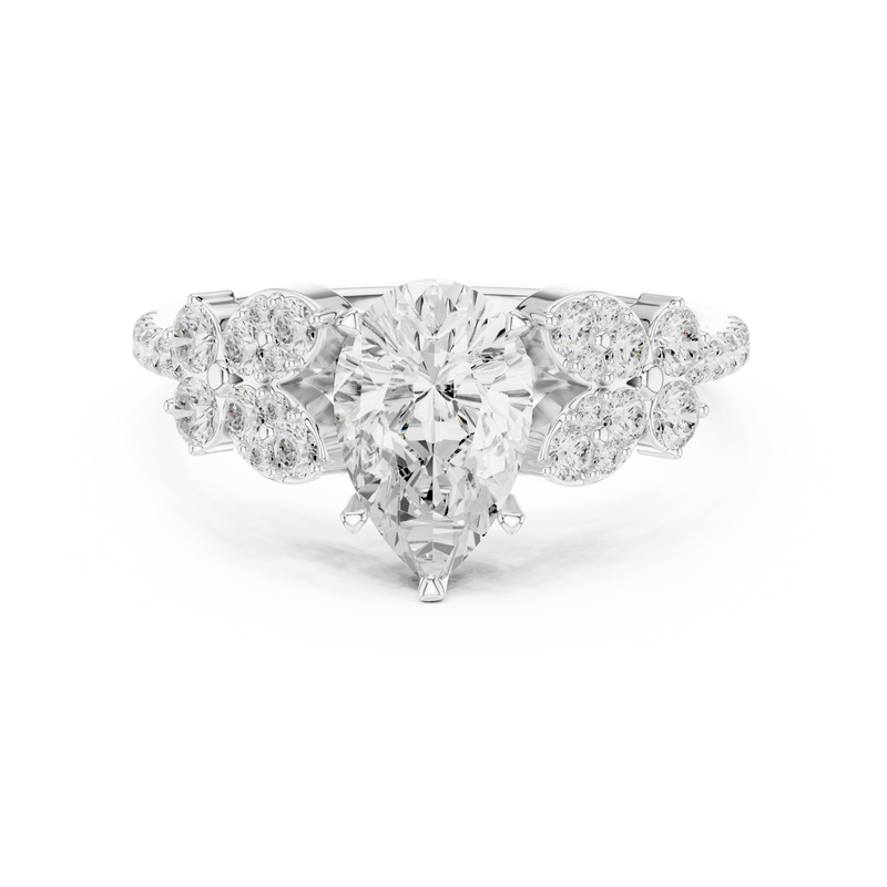 Ladies Ring DDLR-1083@7 - White Gold - Image