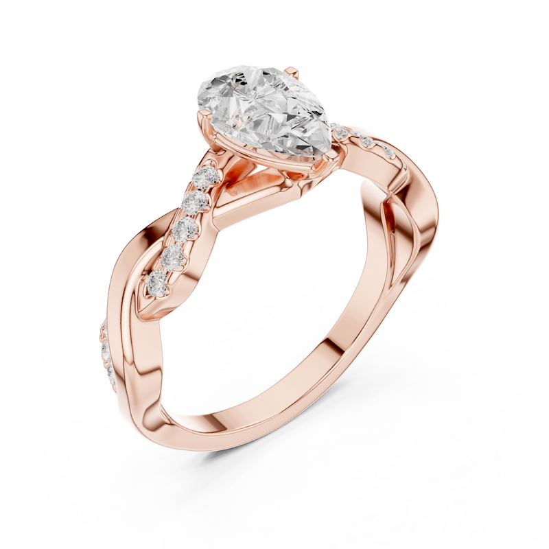 Ladies Ring DDLR-1084@7 - Rose Gold - Image