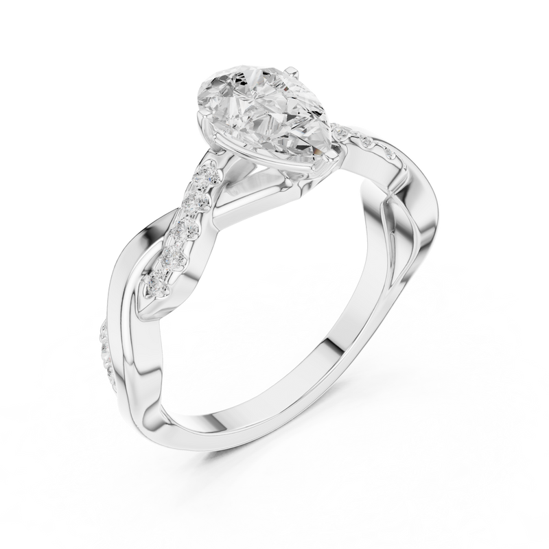 Ladies Ring DDLR-1084@7 - White Gold - Image