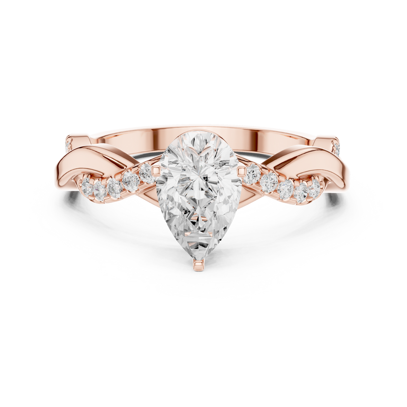 Ladies Ring DDLR-1084@7 - Rose Gold - Image