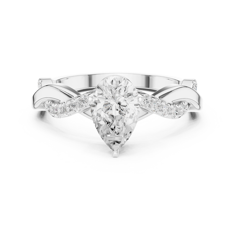 Ladies Ring DDLR-1084@7 - White Gold - Image