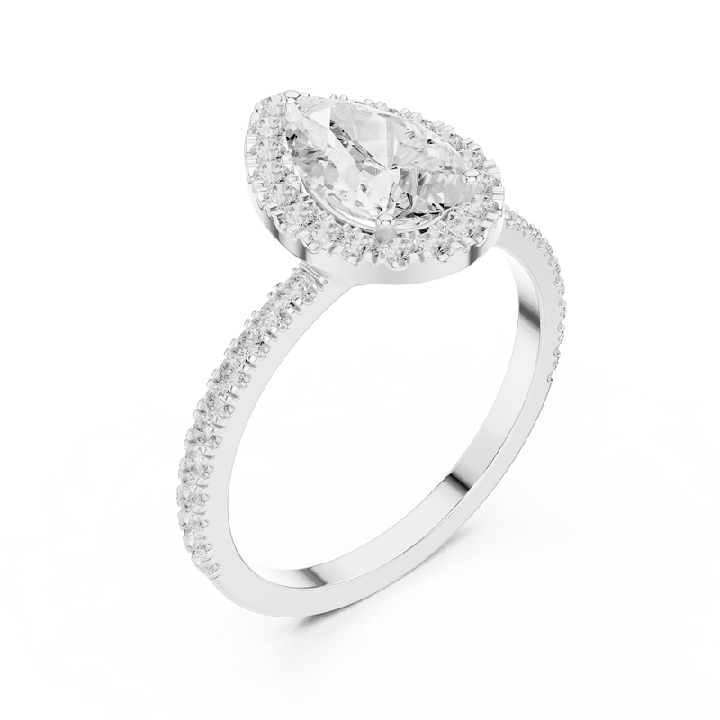 Ladies Ring DDLR-1085@7 - White Gold - Image