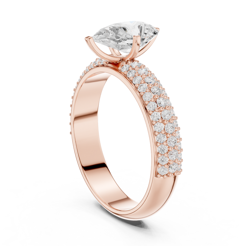 Ladies Ring DDLR-1086@7 - Rose Gold - Image