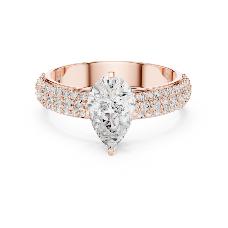 Ladies Ring DDLR-1086@7 - Rose Gold - Image