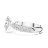 Ladies Ring DDLR-1086@7 - White Gold - Image
