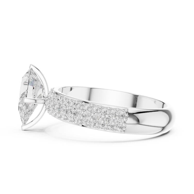 Ladies Ring DDLR-1086@7 - White Gold - Image
