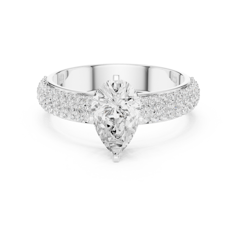 Ladies Ring DDLR-1086@7 - White Gold - Image