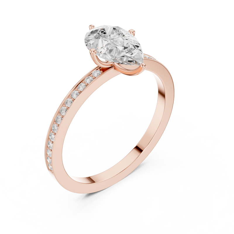 Ladies Ring DDLR-1091@7 - Rose Gold - Image