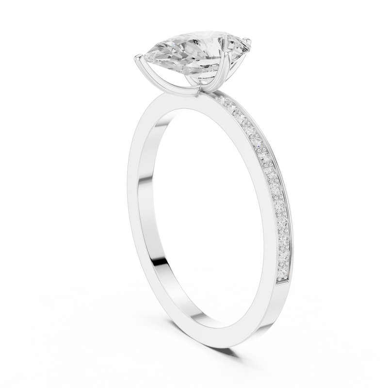 Ladies Ring DDLR-1091@7 - White Gold - Image