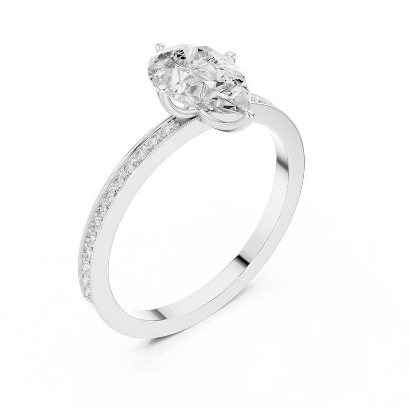 Ladies Ring DDLR-1091 - White Gold - Image