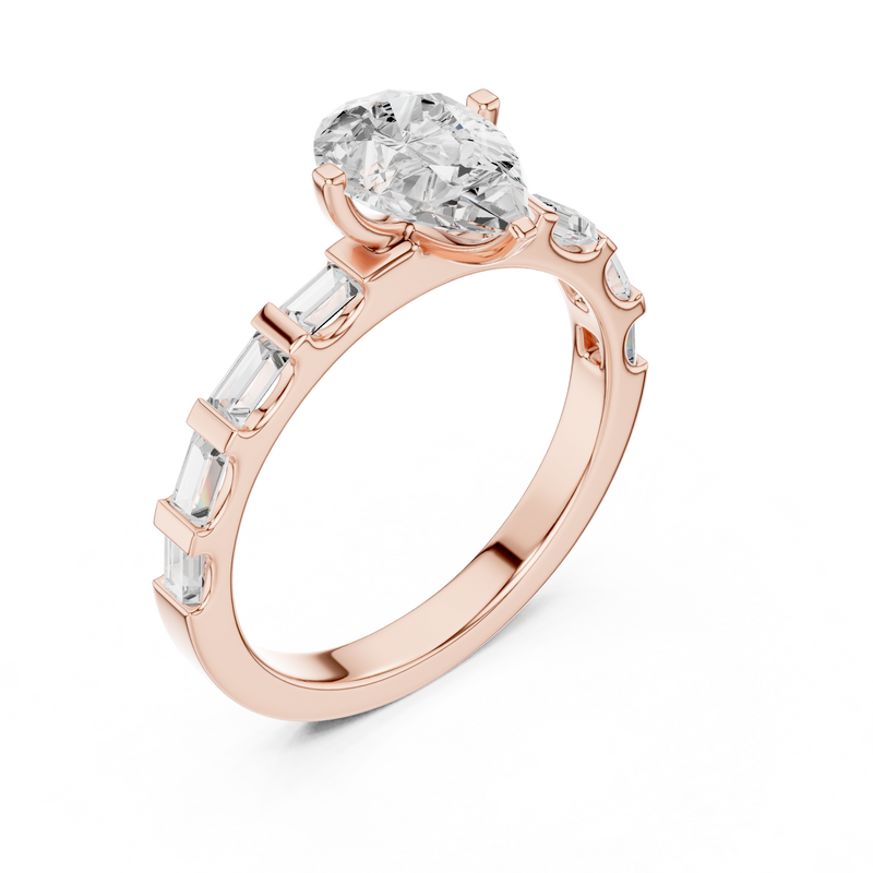 Ladies Ring DDLR-1095@7 - Rose Gold - Image