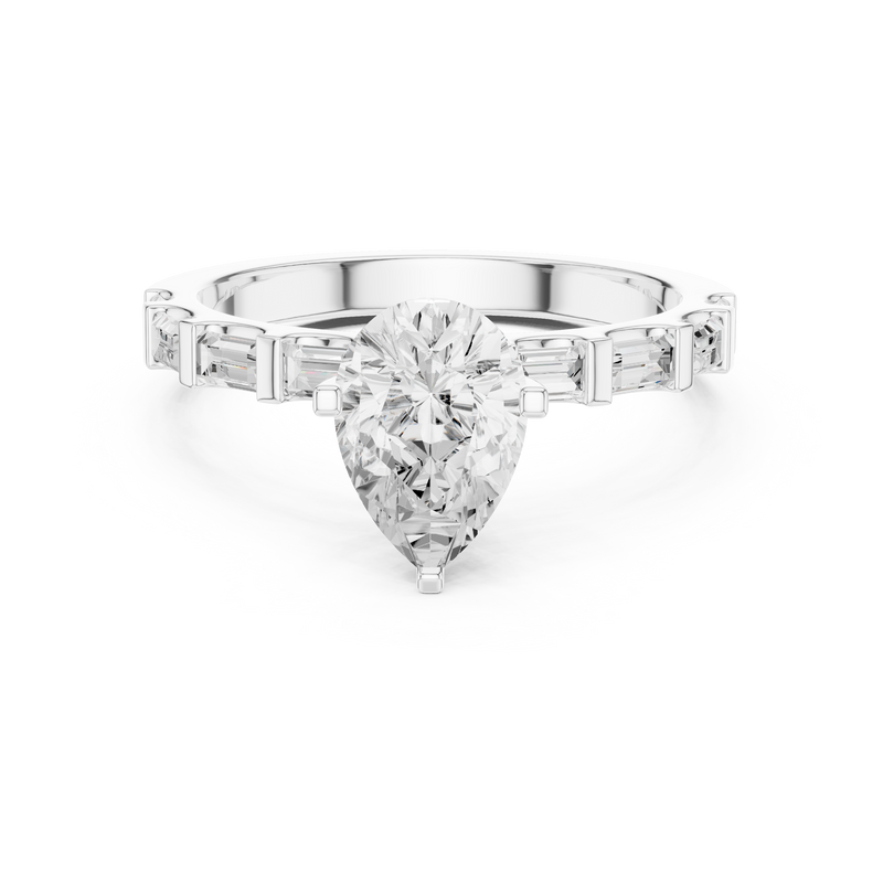 Ladies Ring DDLR-1095@7 - White Gold - Image