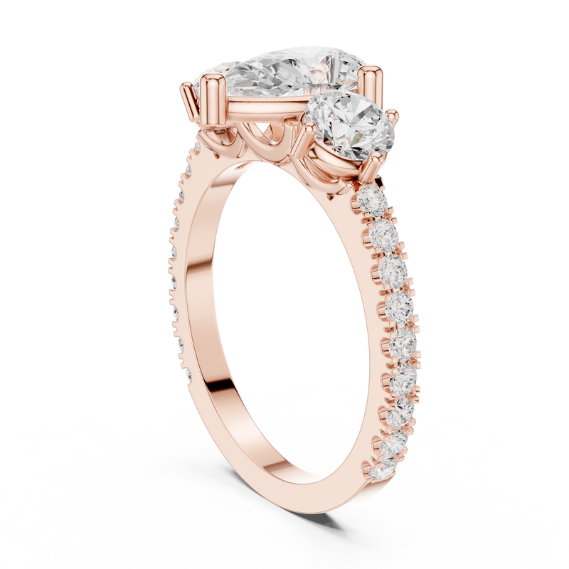 Ladies Ring DDLR-1096@7 - Rose Gold - Image