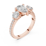 Ladies Ring DDLR-1096@7 - Rose Gold - Image