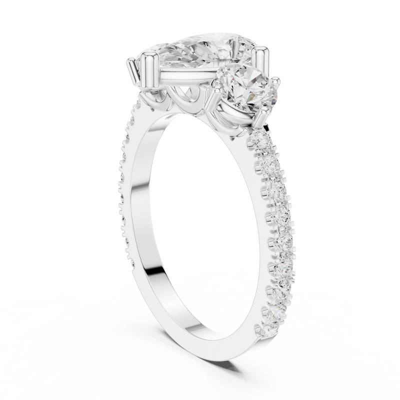 Ladies Ring DDLR-1096@7 - White Gold - Image