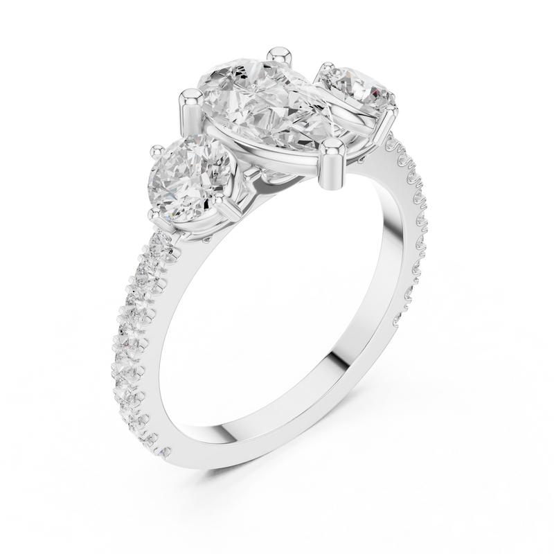 Ladies Ring DDLR-1096@7 - White Gold - Image