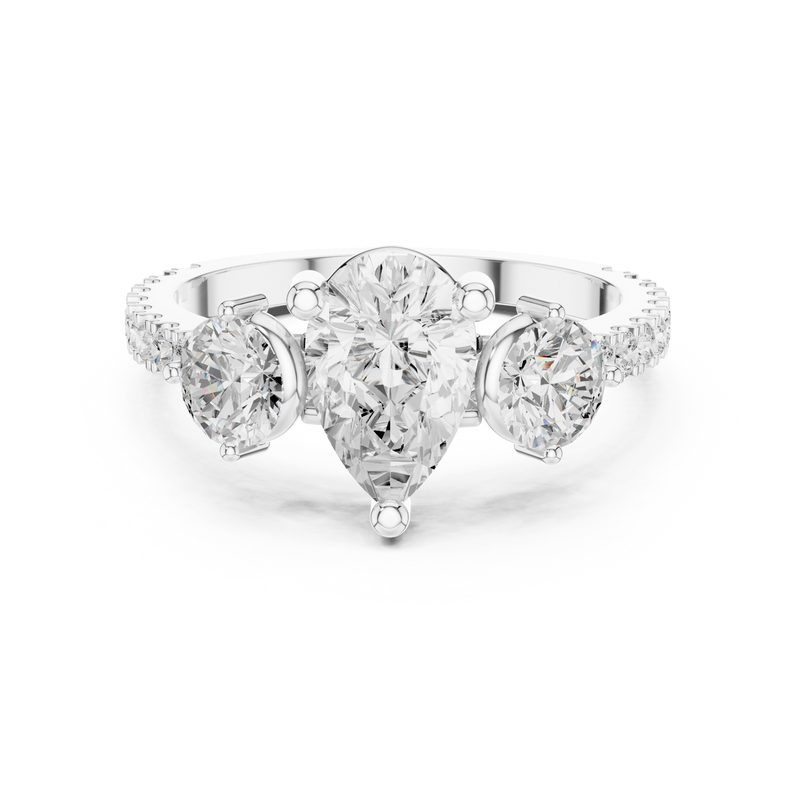 Ladies Ring DDLR-1096@7 - White Gold - Image
