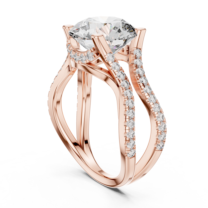 Ladies Ring DDLR-155@7 - Rose Gold - Image