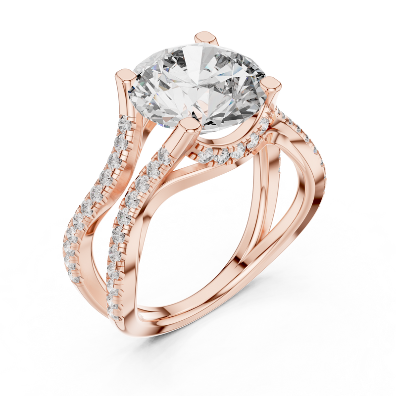 Ladies Ring DDLR-155@7 - Rose Gold - Image