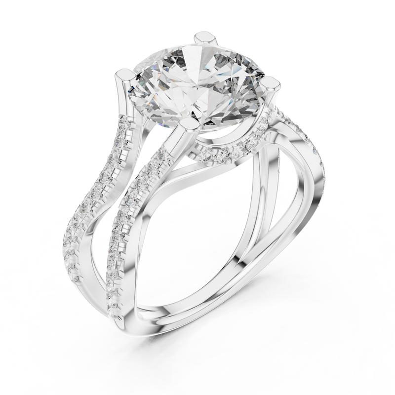 Ladies Ring DDLR-155@7 - White Gold - Image
