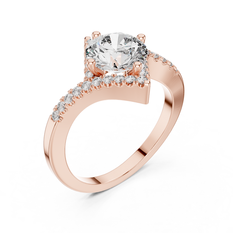 Ladies Ring DDLR-156@7 - Rose Gold - Image