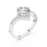 Ladies Ring DDLR-156@7 - White Gold - Image