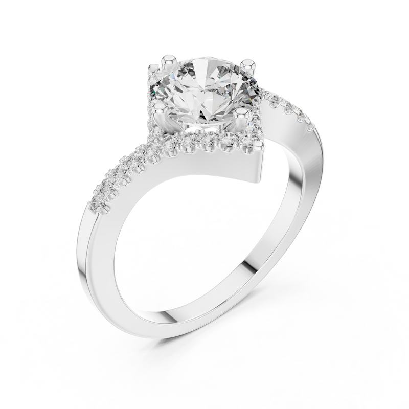 Ladies Ring DDLR-156@7 - White Gold - Image
