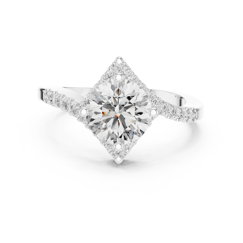 Ladies Ring DDLR-156@7 - White Gold - Image