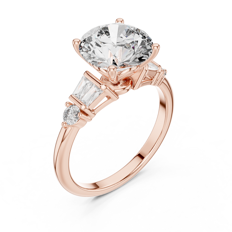 Ladies Ring DDLR-157@7 - Rose Gold - Image