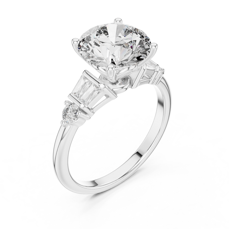 Ladies Ring DDLR-157@7 - White Gold - Image