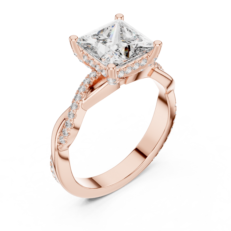 Ladies Ring DDLR-160@7 - Rose Gold - Image