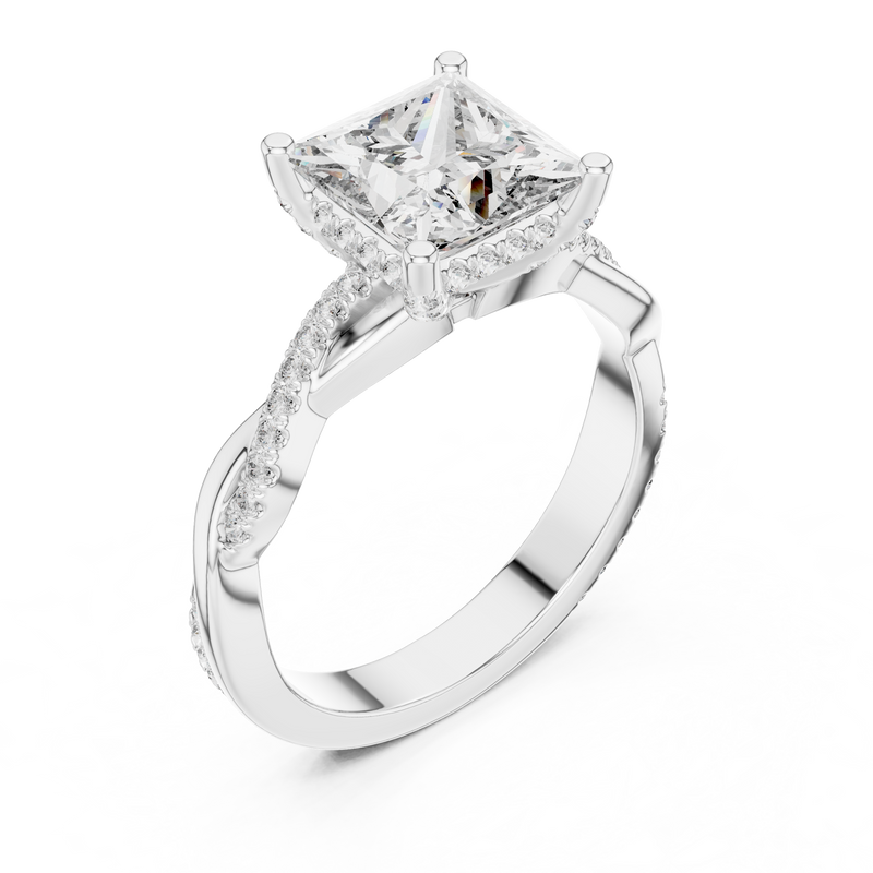 Ladies Ring DDLR-160@7 - White Gold - Image
