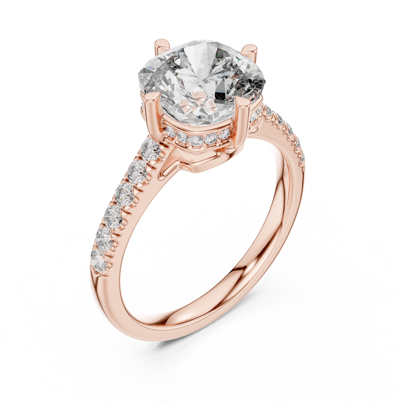 Ladies Ring DDLR-162@7 - Rose Gold - Image