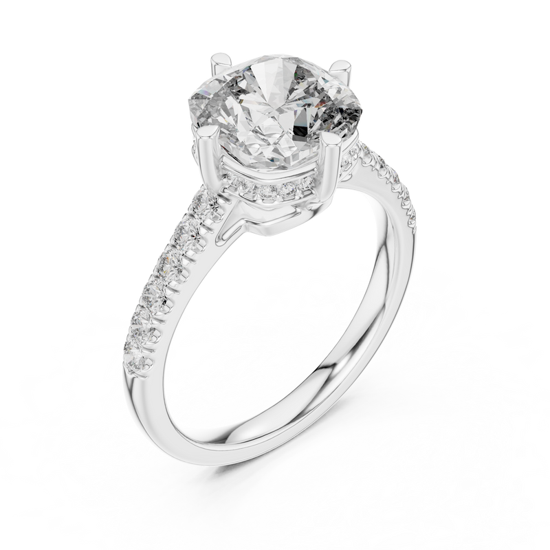 Ladies Ring DDLR-162@7 - White Gold - Image