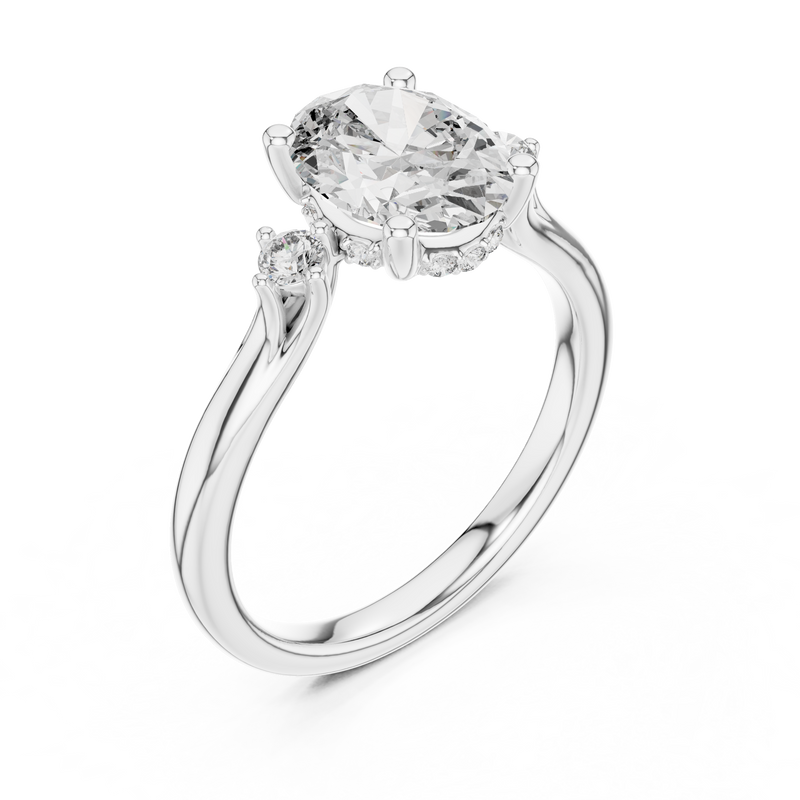 Ladies Ring DDLR-164@7 - White Gold - Image