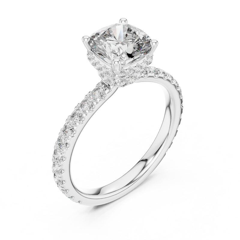 Ladies Ring DDLR-165@7 - White Gold - Image