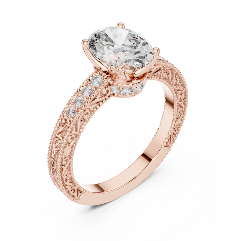Ladies Ring DDLR-166@7 - Rose Gold - Image