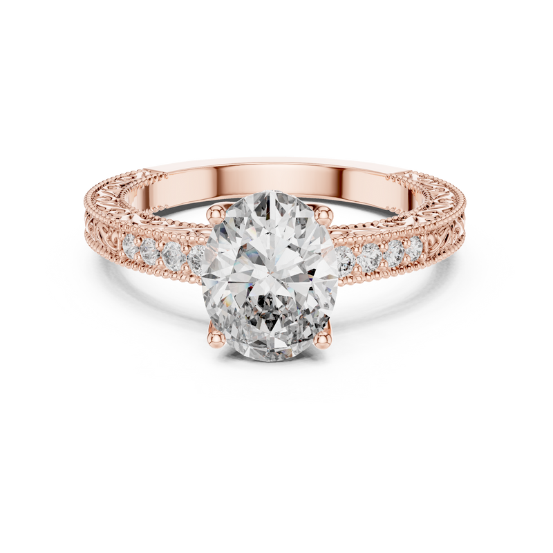 Ladies Ring DDLR-166@7 - Rose Gold - Image